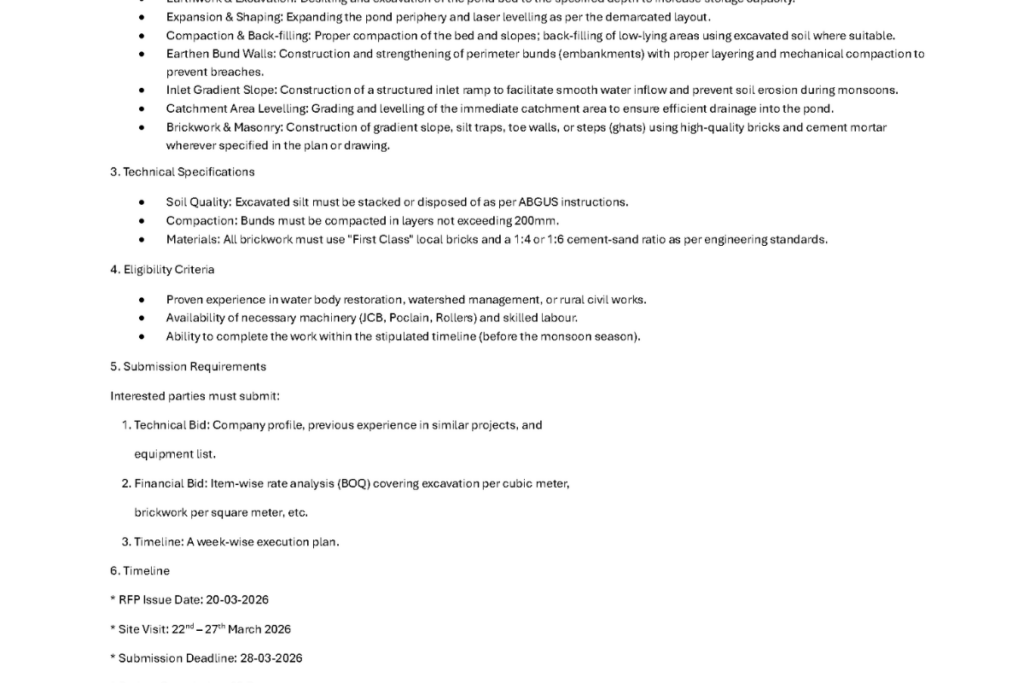 Request for Proposal (RFP)  / Tender Notice